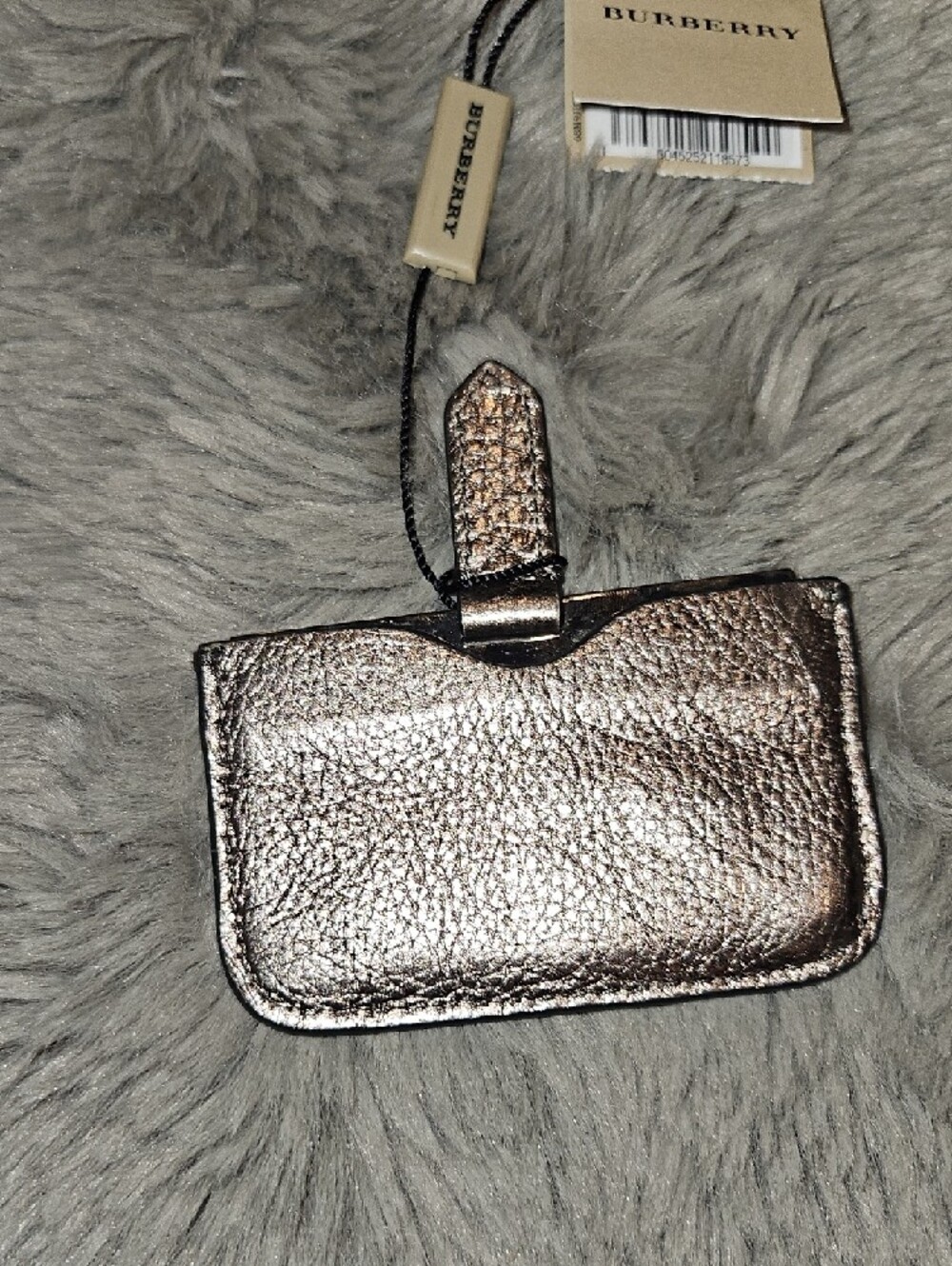 Burberry Metallic Silver Brit Plaid Mirror NWT - Picture 5 of 14